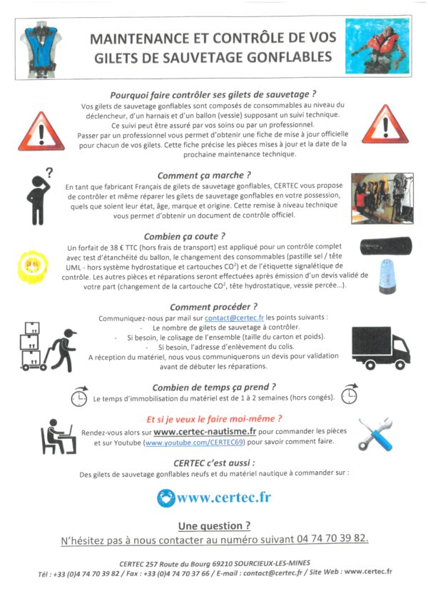 Gilet de sauvetage gonflable Non-feu Classique - Offre MACIF Avantages – Image 4