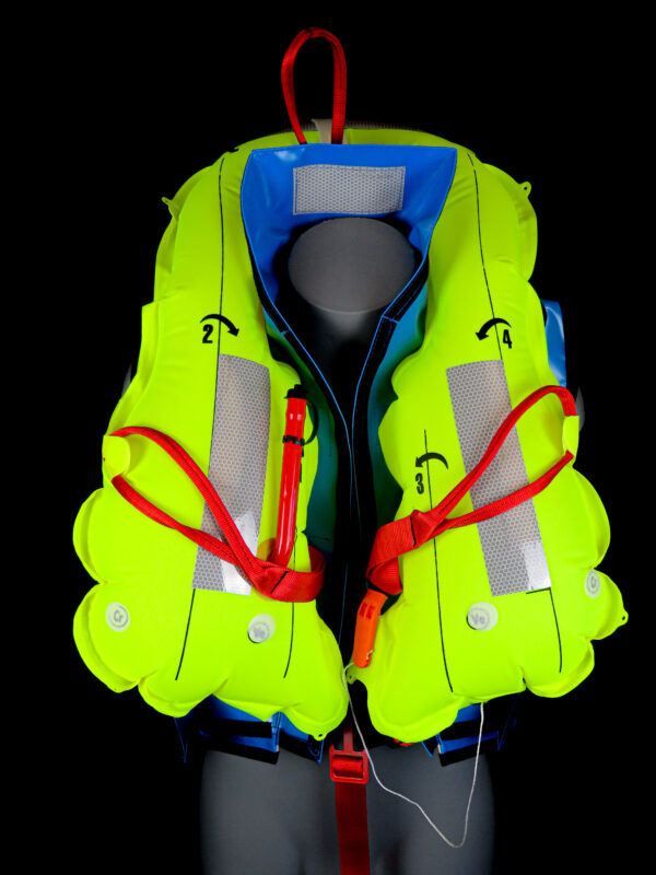 Gilet de sauvetage gonflable Non-feu Classique sur harnais de travail en hauteur – Image 4