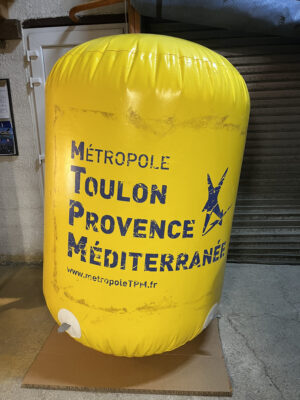 Second-hand yellow cylindrical buoy